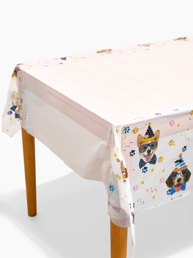 Скатерть одноразовая «Собачки в очках», 137×180 см
