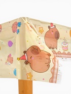 Скатерть одноразовая «Капибара с тортиком», 108×180 см - фото 809656135