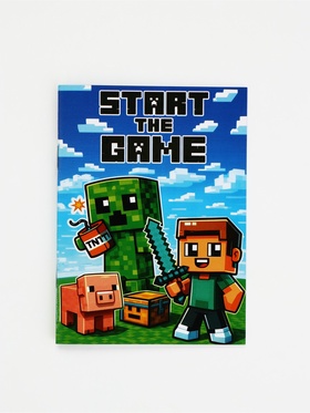 Блокнот А6, 12 листов «Пиксели»