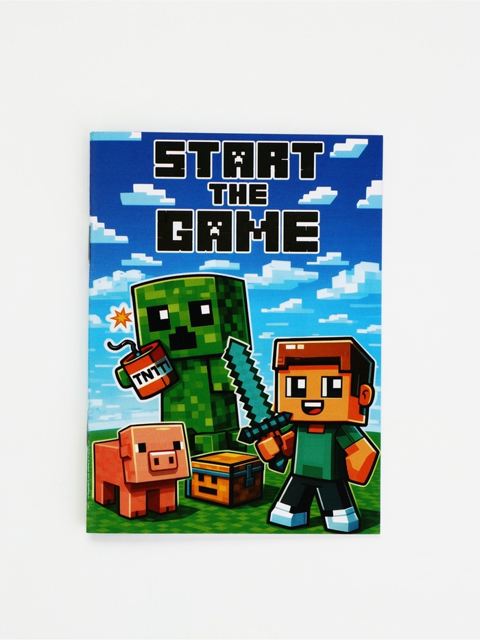 Блокнот А6, 12 листов «Пиксели»