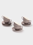 УЦЕНКА Чайный сервиз «Вивьен» 6 чашек 200 мл, 6 блюдец d=15 см, цвет серый - Фото 2