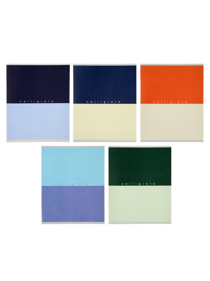 Комплект тетрадей 36 листов в клетку Calligrata «Биколор», 5 штук