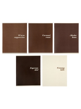 Комплект тетрадей 48 листов в клетку Calligrata «Кофе», 5 штук