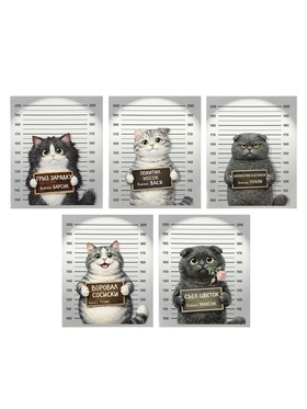 Комплект тетрадей 48 листов в клетку Calligrata, 5 штук