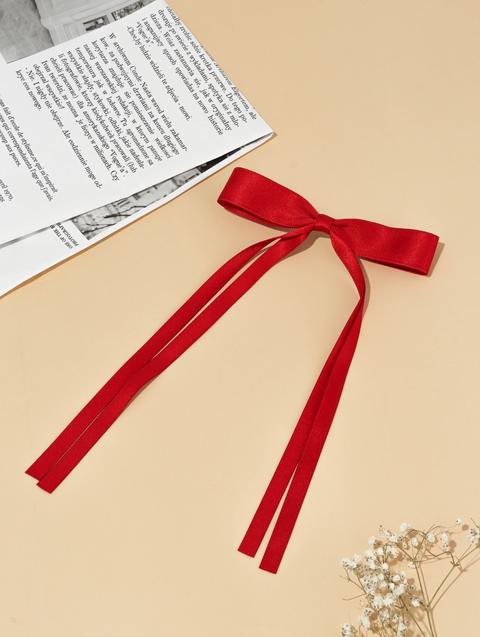 Заколка - автомат QF «Деметра», заколка 8 см, 25×15 см, красная