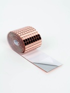 Зеркальная лента мозаика, самоклеящаяся 4 см × 1 м, цвет розовое золото - Фото 3