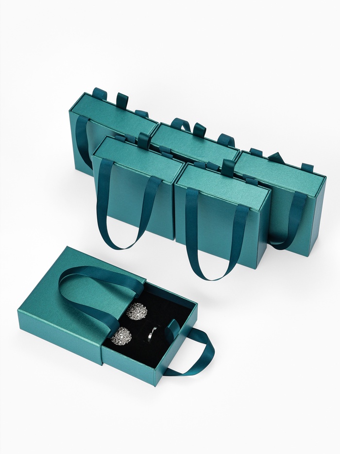 Набор коробочек подарочных 6 шт. под набор «Премиум», 10×10, цвет сине-зелёный (9911216)