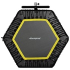 УЦЕНКА Батут для фитнеса, d=115 см, с ручкой, чёрно-жёлтый - Фото 5