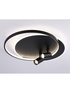Люстра FL51393, пульт, LED, 3000-6400K, 65 Вт, 56×48×12 см, чёрная - Фото 2