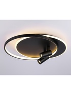 Люстра FL51393, пульт, LED, 3000-6400K, 65 Вт, 56×48×12 см, чёрная - фото 809667225