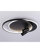 Люстра FL51393, пульт, LED, 3000-6400K, 65 Вт, 56×48×12 см, чёрная - фото 809667227
