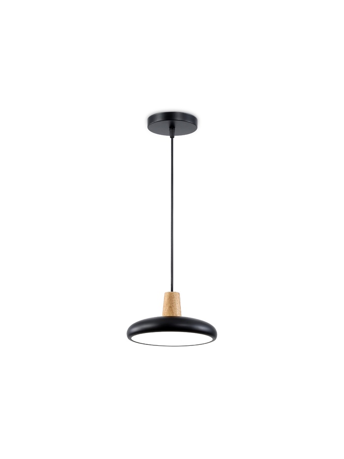 Светильник подвесной FL4839, LED, 3000-6000К, 24 Вт, 80×20 см, чёрный