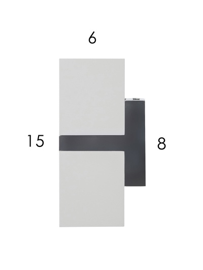 Бра FW245, 2хGU10, 12 Вт, 15.5×6×8 см, белое