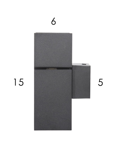 Бра FW2475, 2хGU10, 40 Вт, 15.5×6×9 см, чёрное