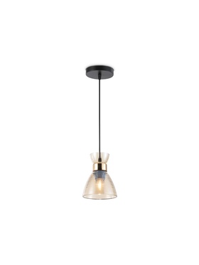 Светильник подвесной TR3403, 1хE27, 60 Вт, 100×13.5 см, чёрно-золотистый