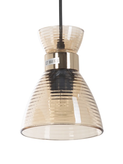 Светильник подвесной TR3403, 1хE27, 60 Вт, 100×13.5 см, чёрно-золотистый