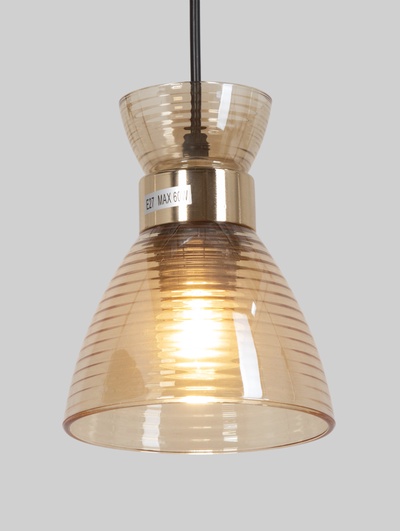 Светильник подвесной TR3403, 1хE27, 60 Вт, 100×13.5 см, чёрно-золотистый