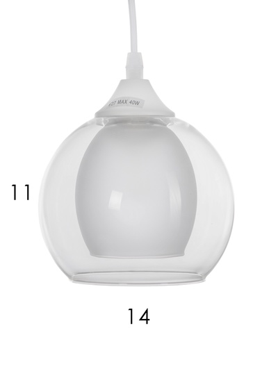 Светильник подвесной TR3540, 3хE27, 40 Вт, 80×28 см, белый