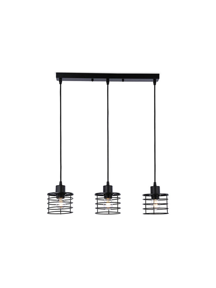 Светильник подвесной TR8075, 3хE27, 40 Вт, 58×12×104 см, чёрный