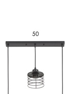Светильник подвесной TR8075, 3хE27, 40 Вт, 58×12×104 см, чёрный 11021015