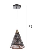 Светильник подвесной TR8431, 1хE27, 40 Вт, 80×18 см, чёрный - Фото 6