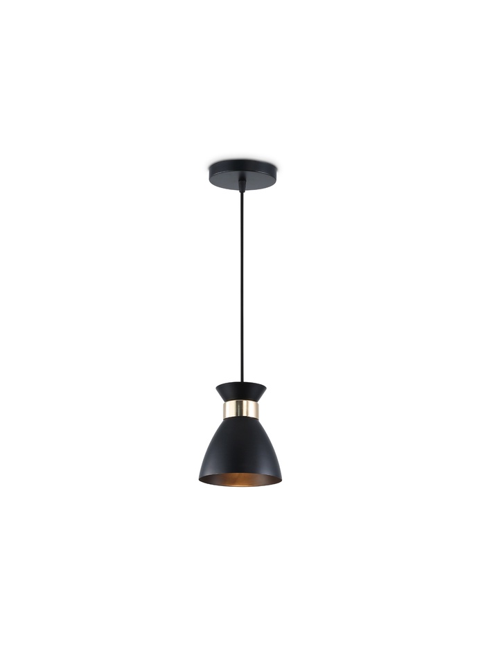 Светильник подвесной TR8468, 1хE27, 60 Вт, 100×13 см, чёрный