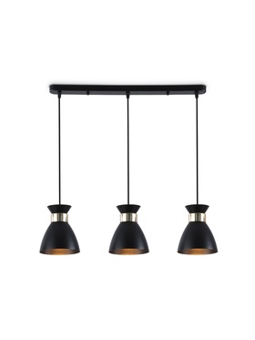 Светильник подвесной TR8469, 3хE27, 60 Вт, 55×13.5×100 см, чёрный