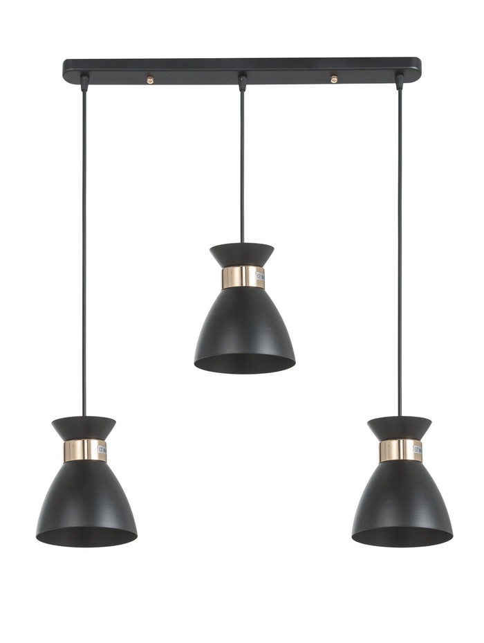 Светильник подвесной TR8469, 3хE27, 60 Вт, 55×13.5×100 см, чёрный
