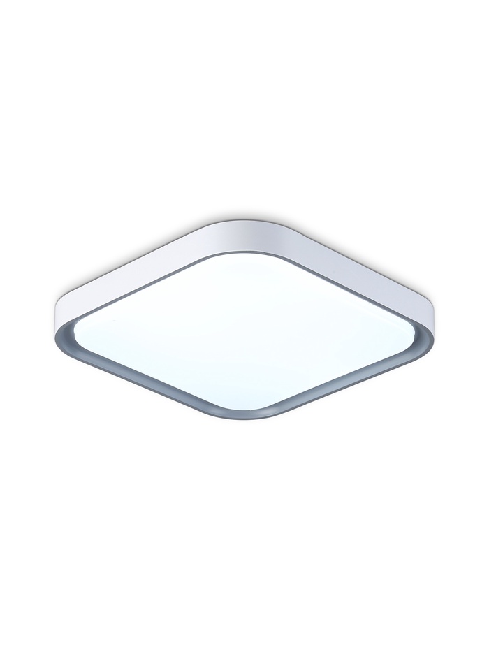 Светильник потолочный LED FZ1250, 5000К, 18 Вт, 25×25×6 см, без ПДУ, серо-белый