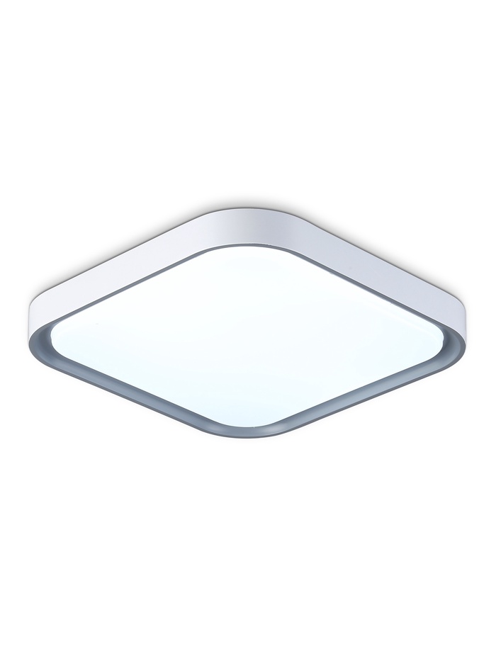 Светильник потолочный LED FZ1256, 5000К, 27 Вт, 35×35×6 см, без ПДУ, серо-белый