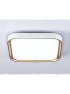 Светильник потолочный LED FZ1259, 5000К, 27 Вт, 35×35×6 см, без ПДУ, золотисто-белый - фото 809667541
