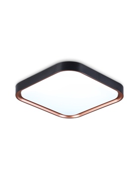 Светильник потолочный LED FZ1265, 5000К, 18 Вт, 25×25×6 см, без ПДУ, золотисто-чёрный