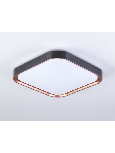 Светильник потолочный LED FZ1265, 5000К, 18 Вт, 25×25×6 см, без ПДУ, золотисто-чёрный