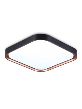 Светильник потолочный LED FZ1271, 5000К, 27 Вт, 35×35×6 см, без ПДУ, золотисто-чёрный