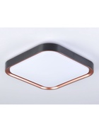 Светильник потолочный LED FZ1271, 5000К, 27 Вт, 35×35×6 см, без ПДУ, золотисто-чёрный - фото 809667550