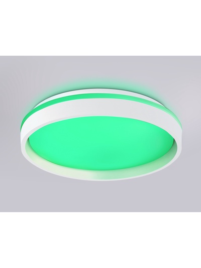 Люстра LED FZ601, 3000-6500К+RGB, 46 Вт, d=39 h=8 см, с ПДУ, белый