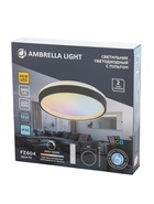 Люстра LED FZ604, 3000-6500К+RGB, 46 Вт, d=39 h=8 см, с ПДУ, чёрный - Фото 19