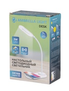 Лампа настольная DE588, светодиодная, 3 Вт, 3000-6400K, беспроводная зарядка, 16×8.5×28 см, белая - Фото 15