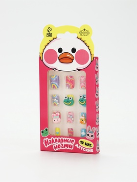 Детские накладные ногти «Утёнок», 12 шт.