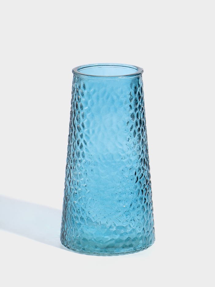 Ваза стекло настольная Аксель 20х10,5 см, голубой