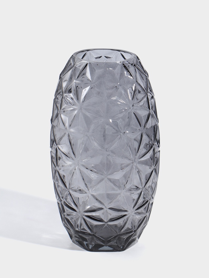 Ваза стекло настольная Гунвор 23х11 см, серый