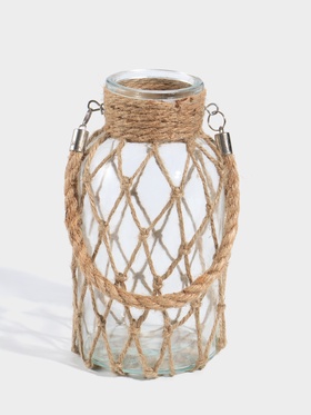 Ваза стекло настольная с ручкой 