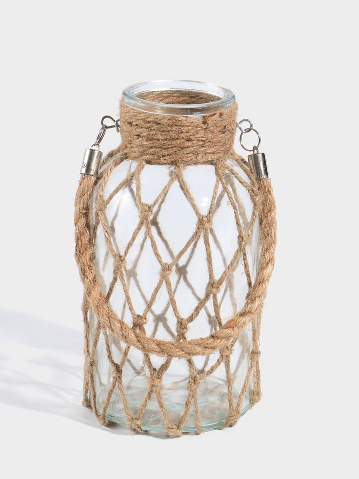 Ваза стекло настольная с ручкой 