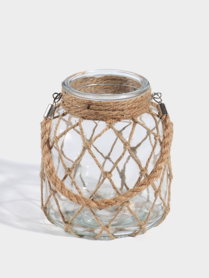 Ваза стекло настольная с ручкой 