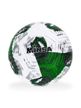 Футбольный мяч, р. 5, TPE, резиновая камера, 380 г, зелёный