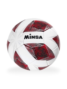 Футбольный мяч, р. 5, TPE, резиновая камера, 420 г, красный