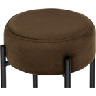 Стул барный «Сайпл MR-7», 400×400×740 мм, металл/велюр, цвет чёрный/коричневый - Фото 3