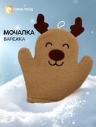 Мочалка варежка "Олень" - Фото 1