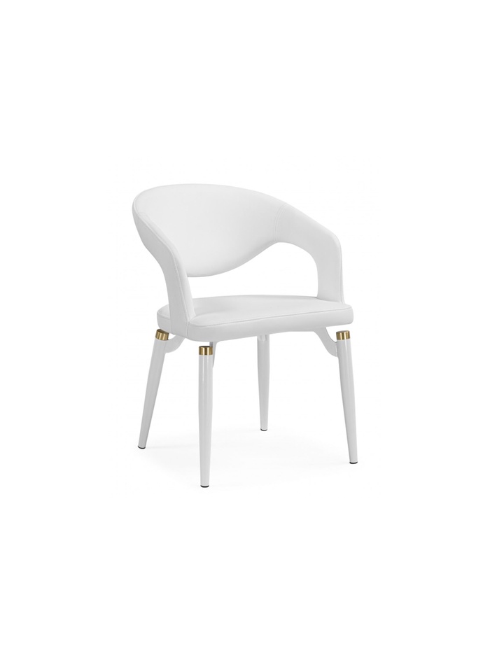 Стул на металлокаркасе Palma, 550×600×780 мм, цвет white / white and gold