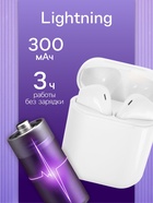 УЦЕНКА Наушники беспроводные Luazon i12, TWS, BT 5.0, 35/300 мАч, сенсор, глянцевые, белые - Фото 3